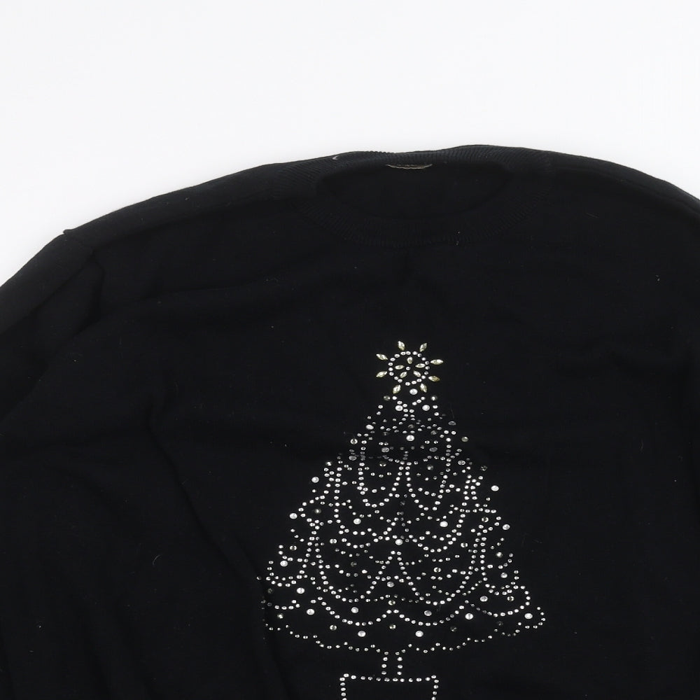 Cotton Traders Womens Black   Pullover Jumper Size 24