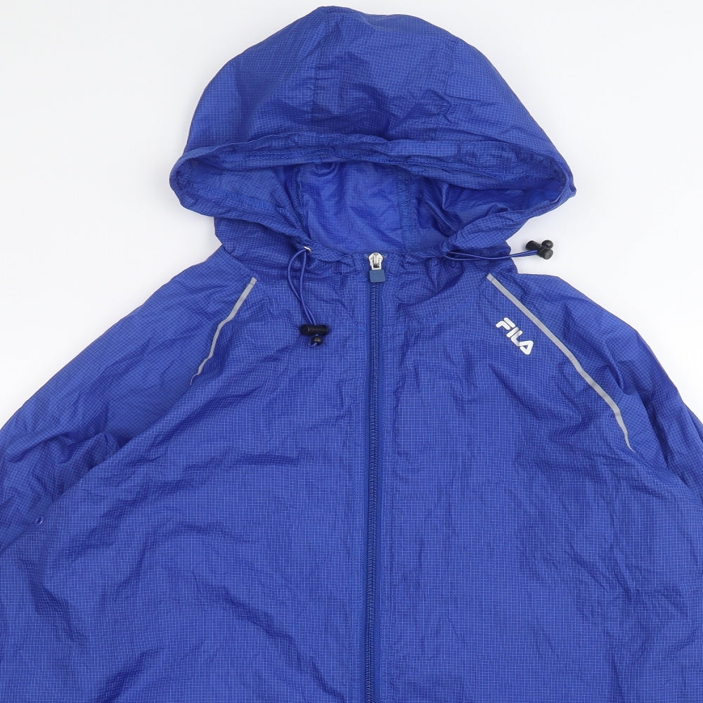 FILA Mens Blue   Rain Coat Coat Size L