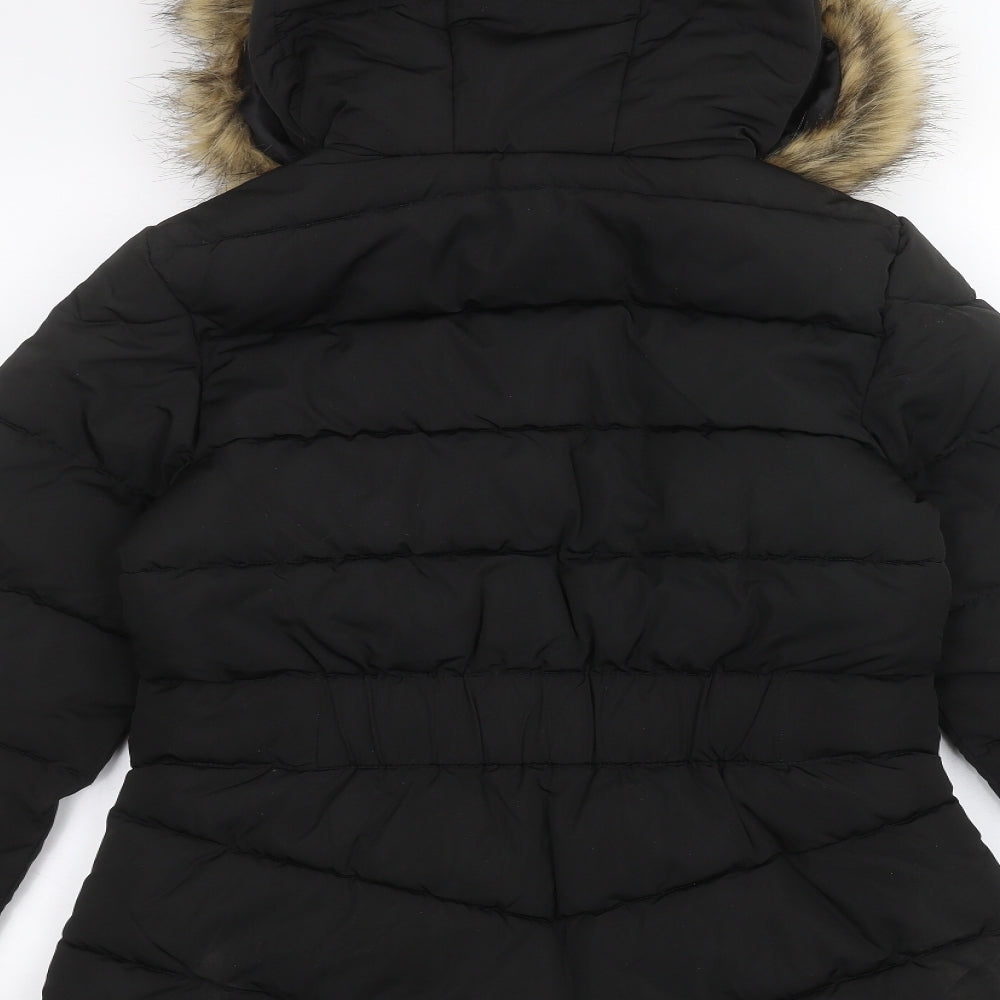 Papaya Womens Black   Parka Coat Size 8