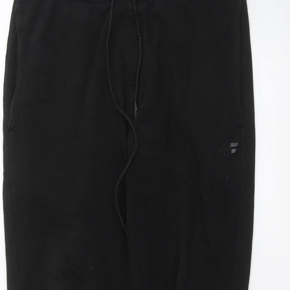 4F Mens Black   Sweatpants Trousers Size M L25 in