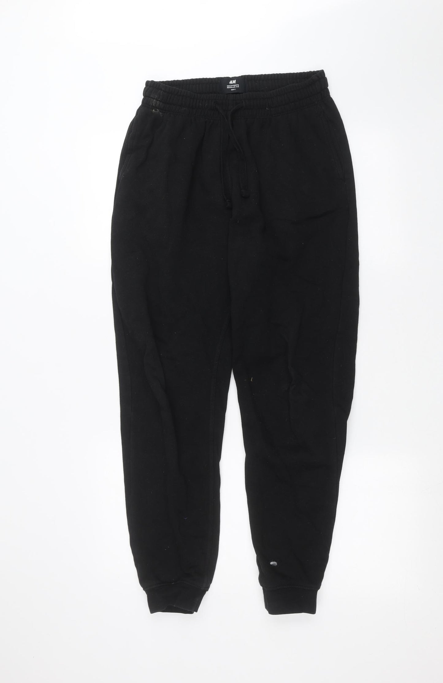 H&M Mens Black   Sweatpants Trousers Size S L25 in