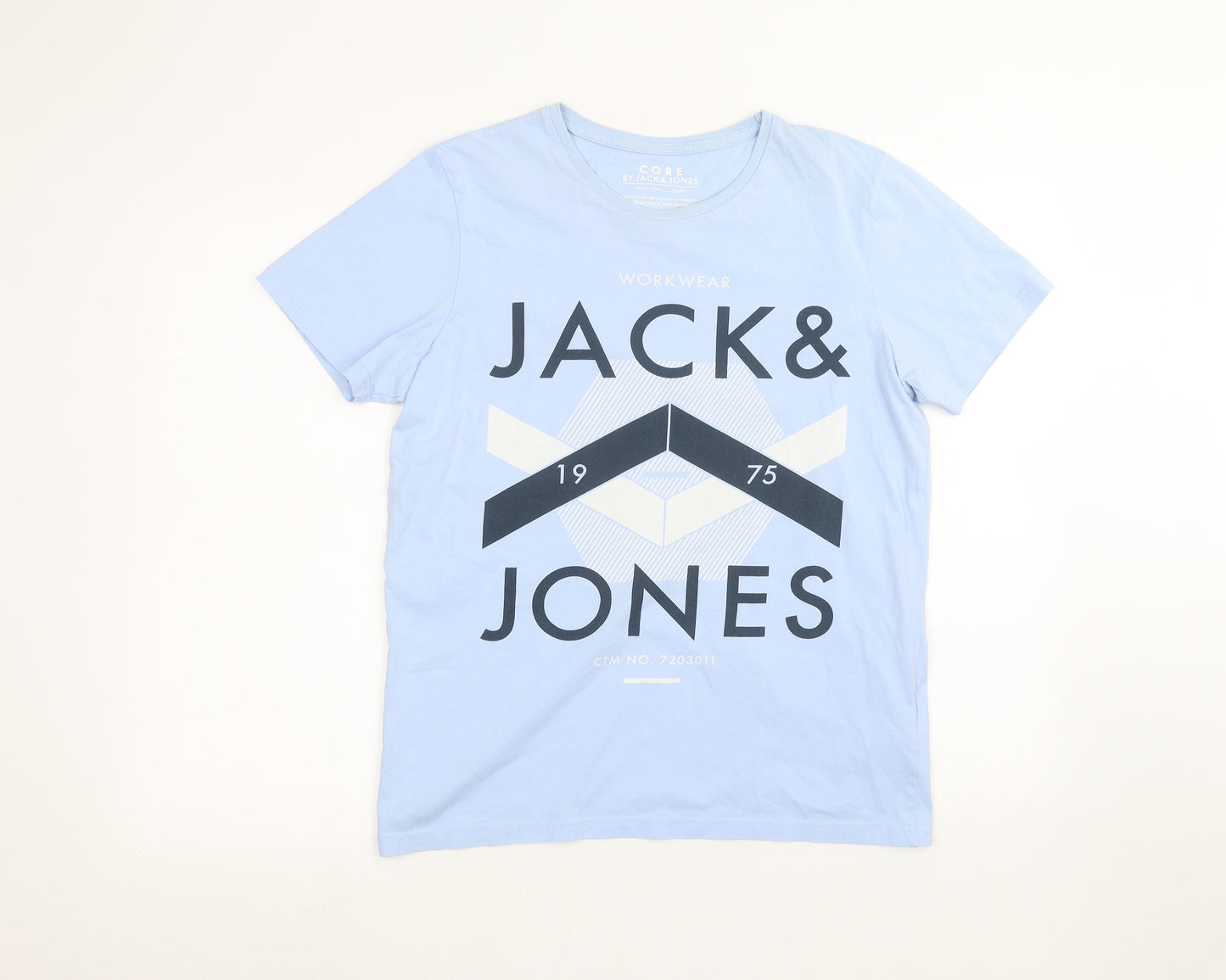 JACK & JONES Mens Blue    T-Shirt Size M