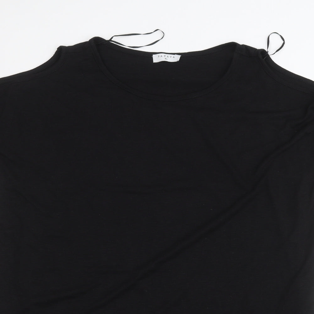 Papaya Mens Black    T-Shirt Size XL