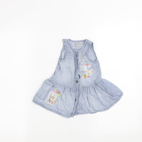 NEXT Baby Blue Striped  A-Line  Size 6-9 Months