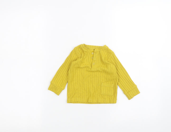 NEXT Baby Yellow Pullover Jumper Size 6-9 Months