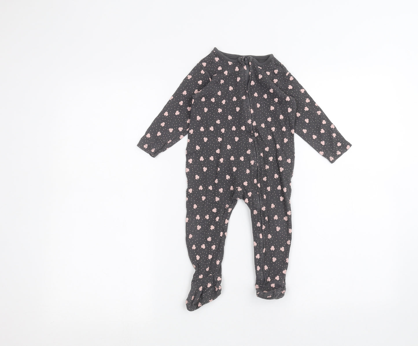 George Baby Black Polka Dot  Coverall One-Piece Size 9-12 Months