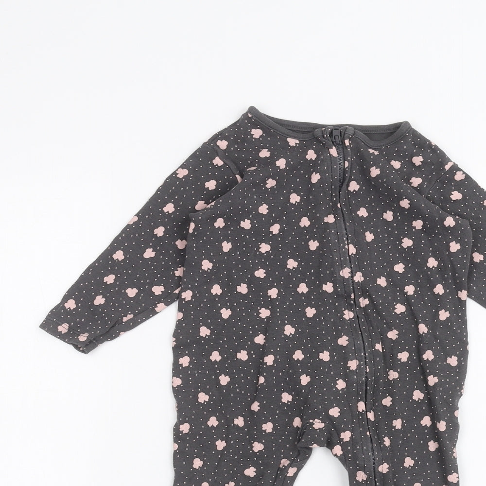 George Baby Black Polka Dot  Coverall One-Piece Size 9-12 Months