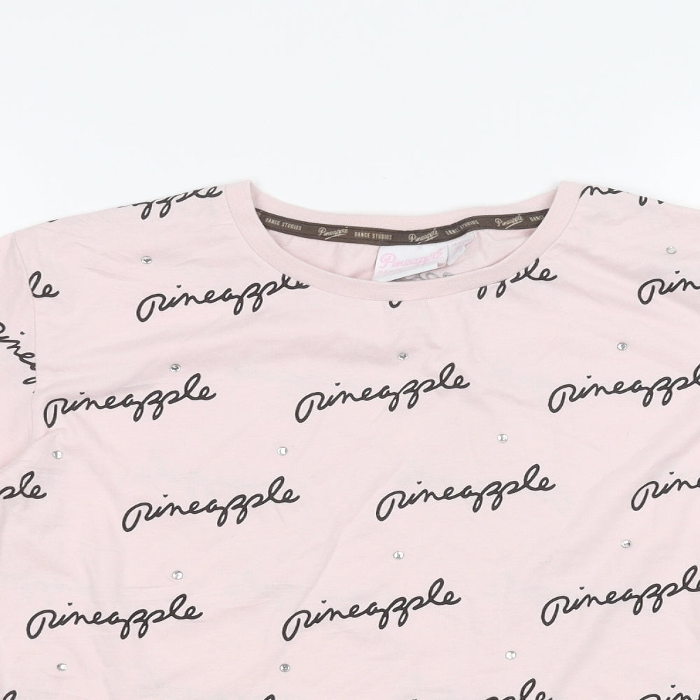 Pineapple Girls Pink   Basic T-Shirt Size 14-15 Years