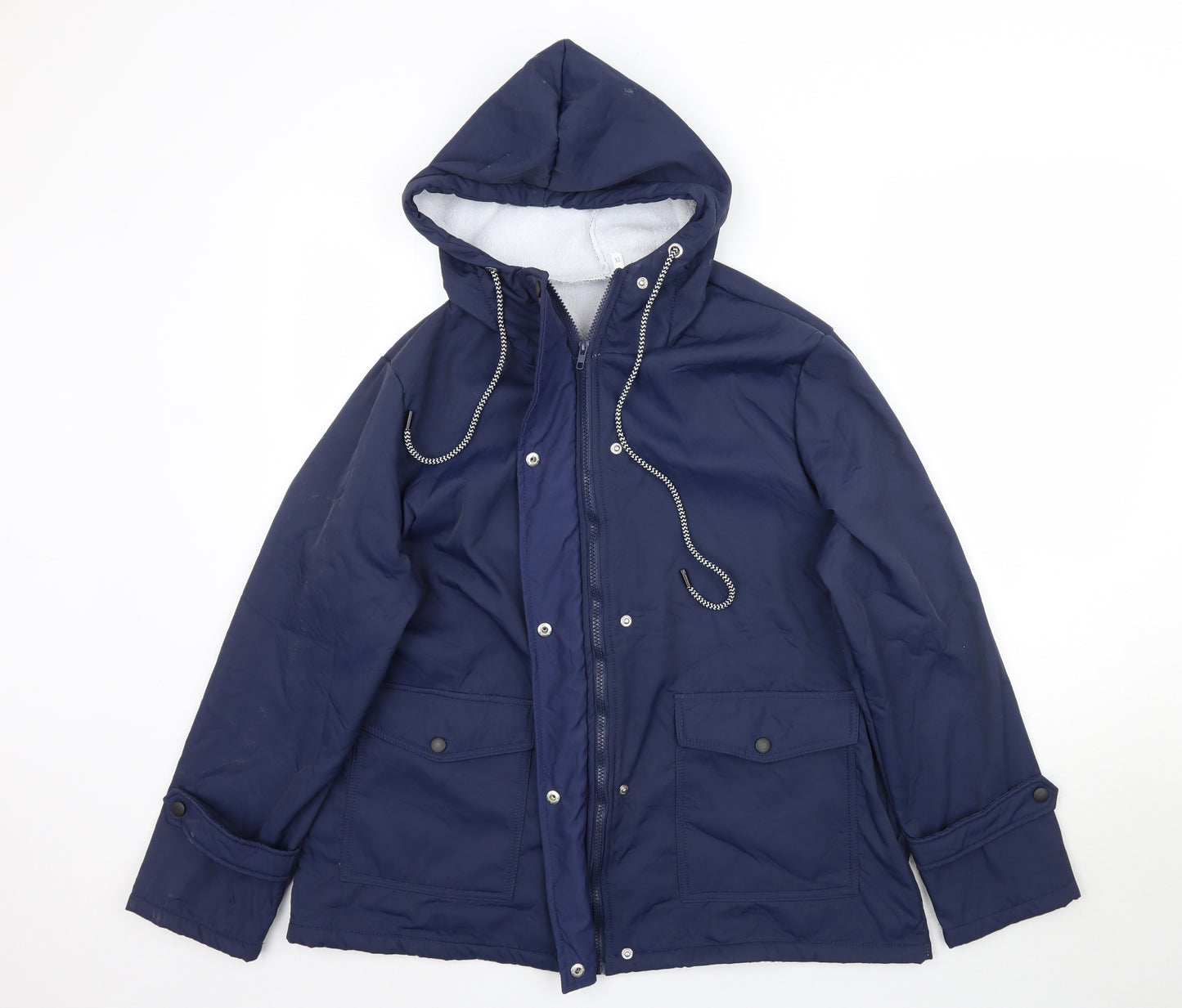 Preworn Womens Blue   Overcoat Coat Size XL