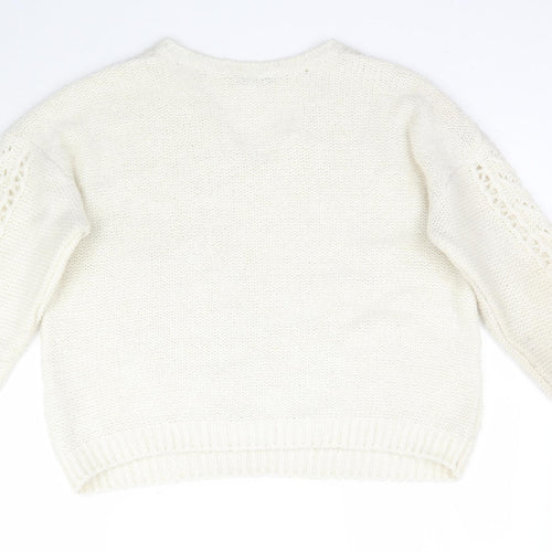George Womens Ivory  Knit Pullover Jumper Size XL