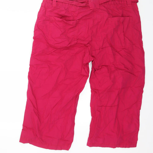 Marks and Spencer Womens Pink   Capri Trousers Size 16 L20 in