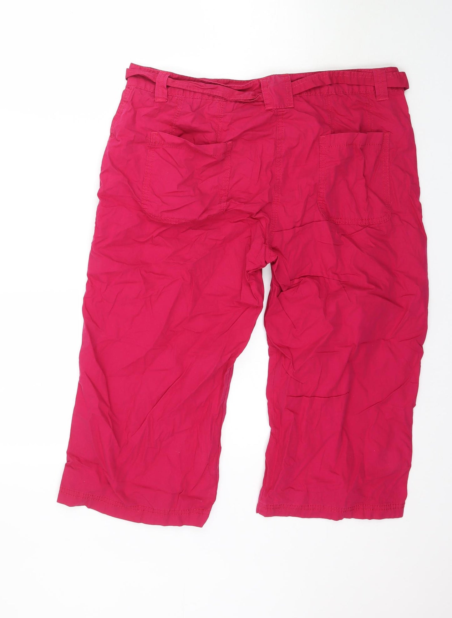 Marks and Spencer Womens Pink   Capri Trousers Size 16 L20 in