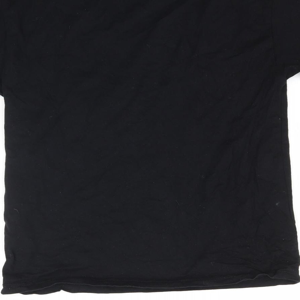 Pull & Bear Womens Black   Basic T-Shirt Size S  - Astrology