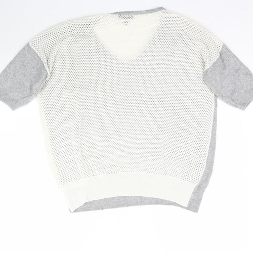 Topshop Womens Grey  Knit Basic Blouse Size 10