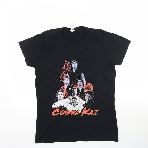 Gildan Womens Black   Basic T-Shirt Size M  - Cobra Kai