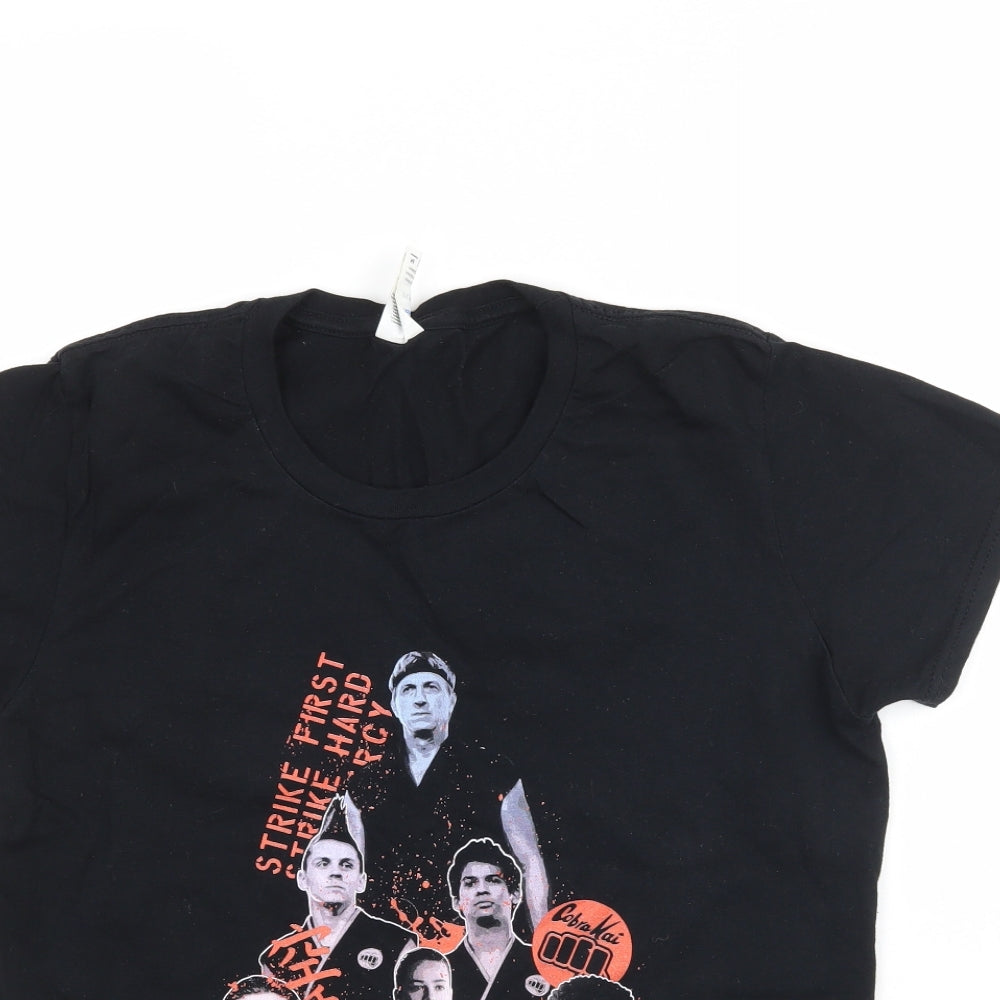 Gildan Womens Black   Basic T-Shirt Size M  - Cobra Kai