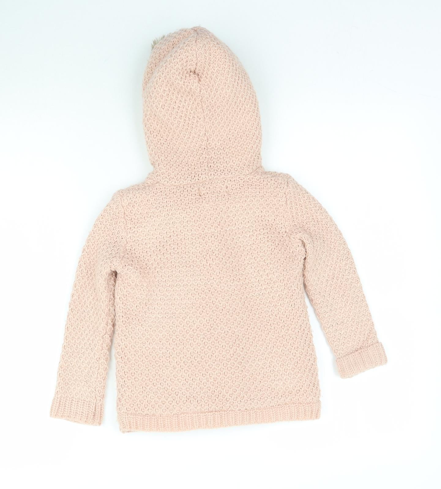 Preworn Girls Pink  Knit Jacket  Size 3-4 Years