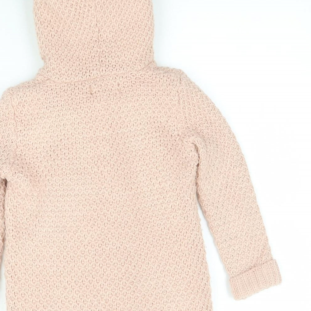 Preworn Girls Pink  Knit Jacket  Size 3-4 Years