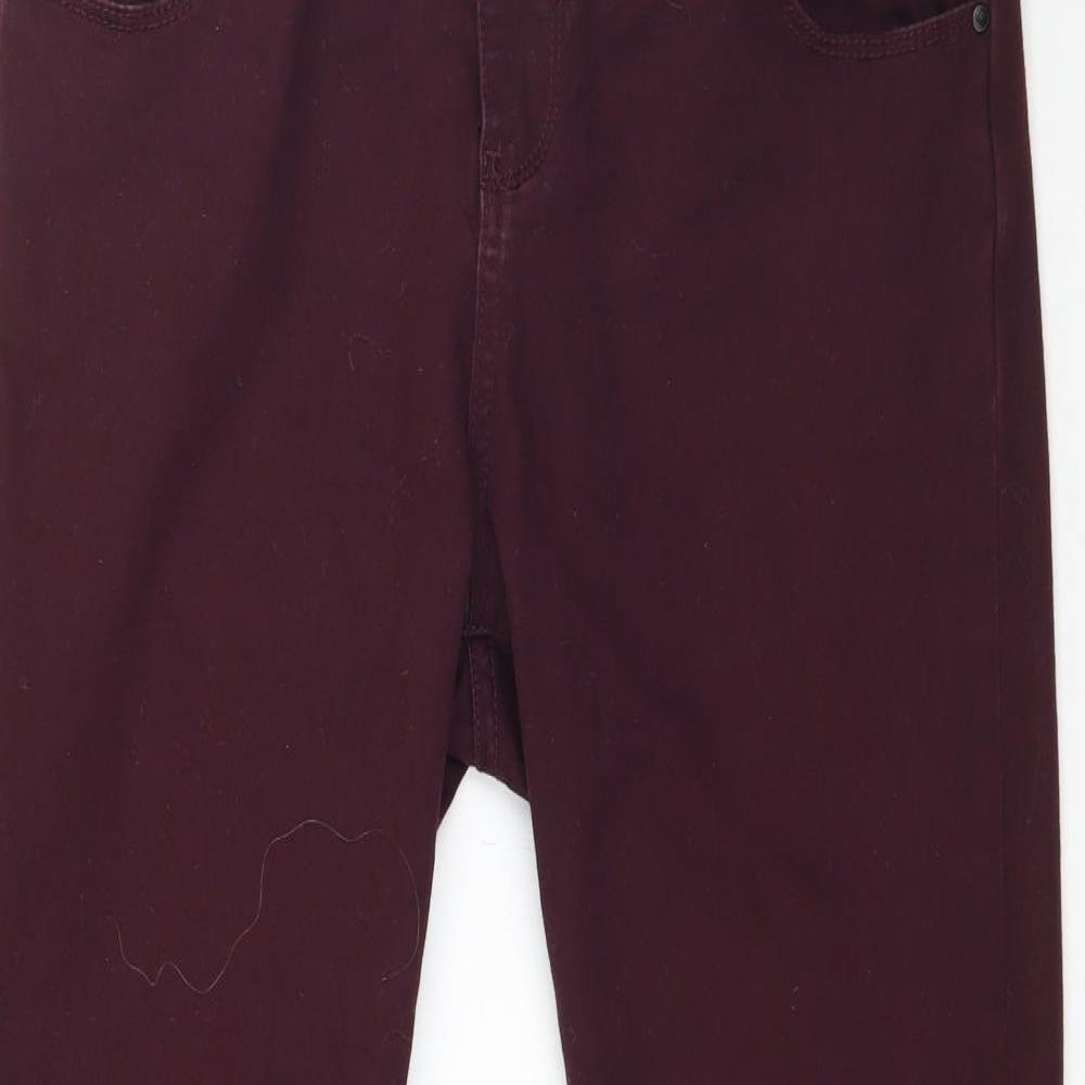 Yes Yes Womens Purple  Denim Skinny Jeans Size 14 L29 in