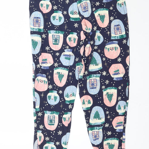 George Womens Blue    Pyjama Pants Size 12  - Christmas Snowman Winter