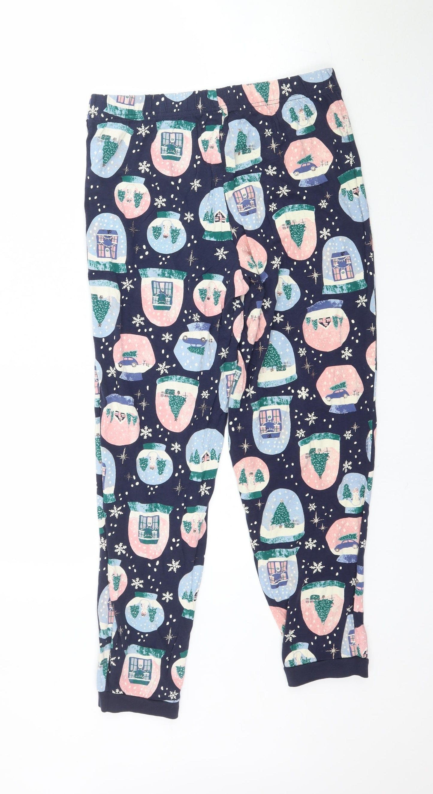 George Womens Blue    Pyjama Pants Size 12  - Christmas Snowman Winter