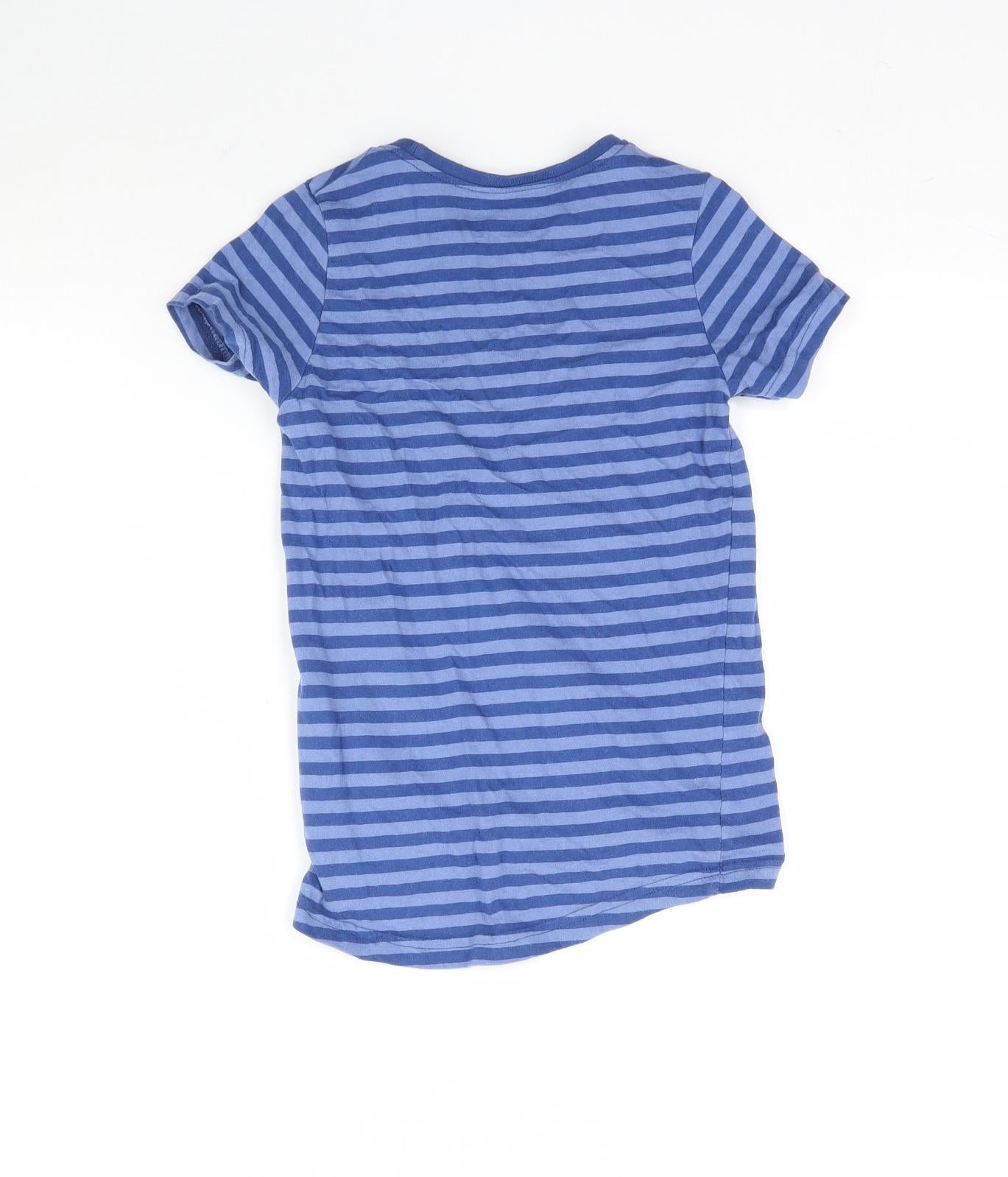 Equestrian Girls Blue Striped  Basic T-Shirt Size 7-8 Years  - Love my pony