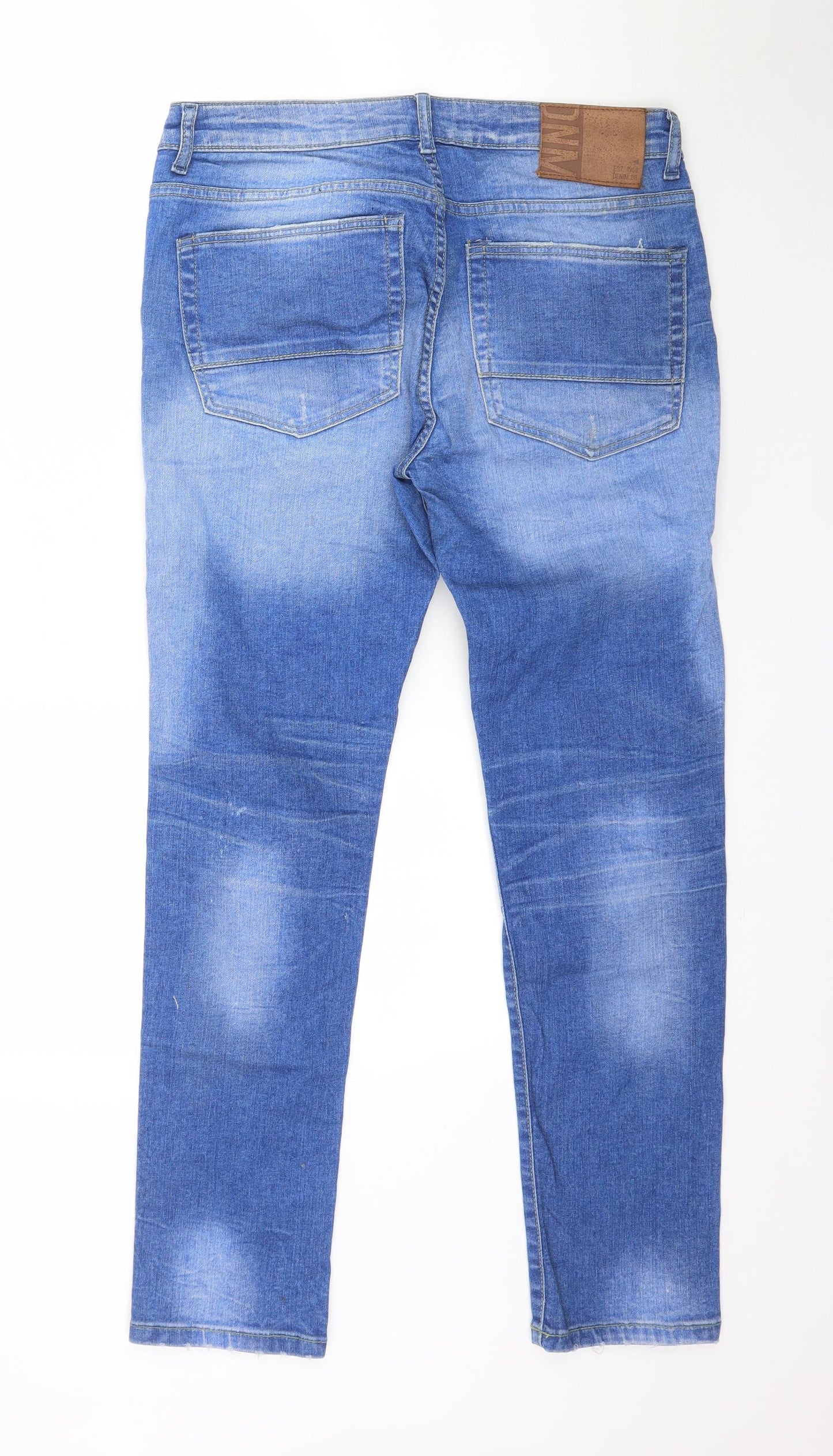Denim Co. Mens Blue  Denim Straight Jeans Size 30 in L30 in