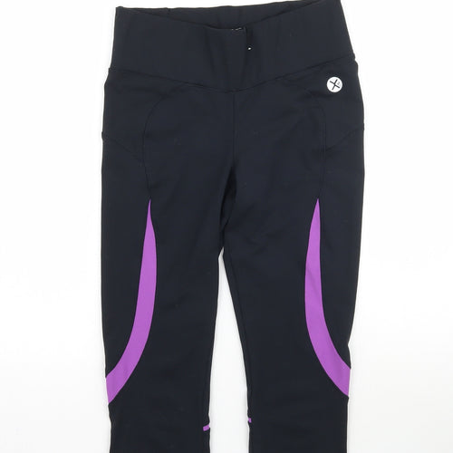 Jenni Falconer Womens Black   Cropped Leggings Size 8 L18 in