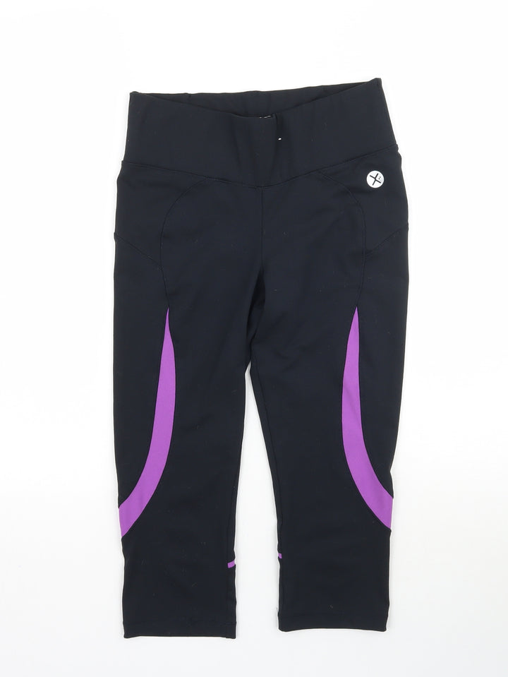 Jenni Falconer Womens Black   Cropped Leggings Size 8 L18 in