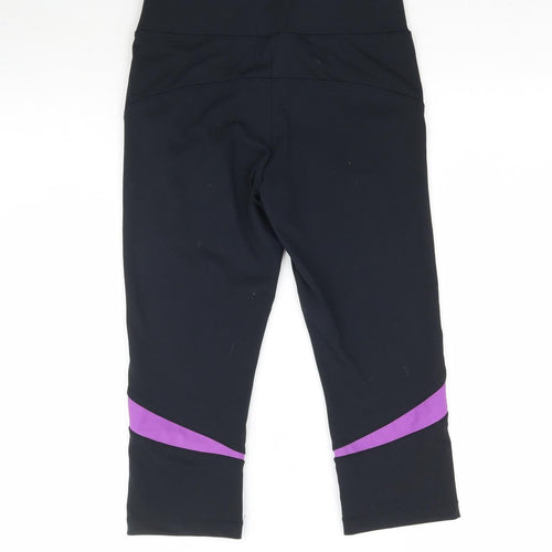 Jenni Falconer Womens Black   Cropped Leggings Size 8 L18 in