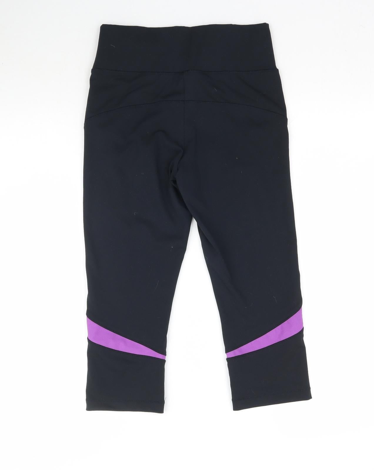 Jenni Falconer Womens Black   Cropped Leggings Size 8 L18 in