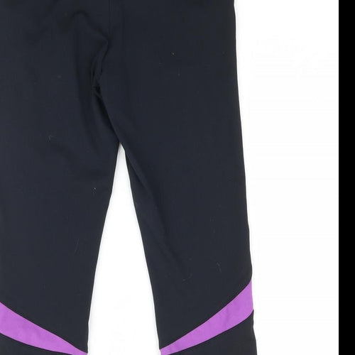 Jenni Falconer Womens Black   Cropped Leggings Size 8 L18 in