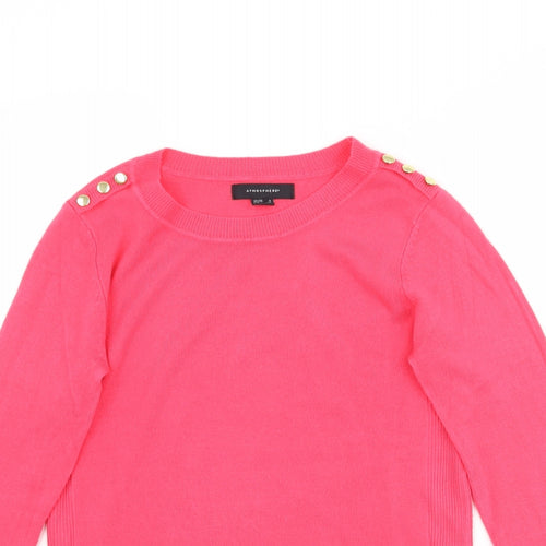 Atmosphere Womens Pink  Knit Pullover Jumper Size 4