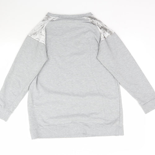 Peacocks Womens Grey   Pullover Sweatshirt Size 10  - Take Me To The Weekend