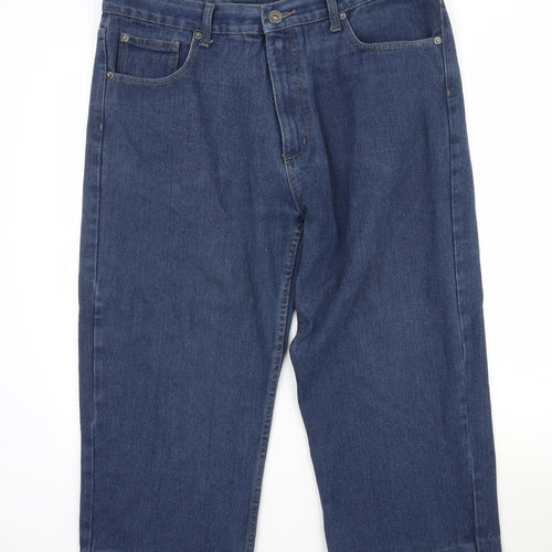 Pride & Soul Womens Blue  Denim Straight Jeans Size 38 in L22 in