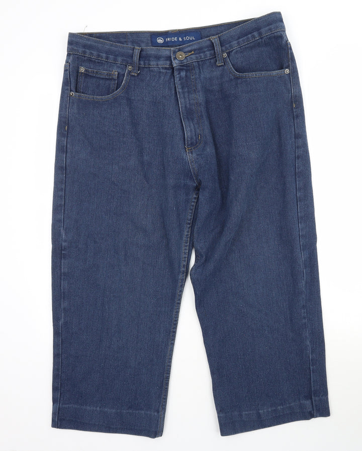 Pride & Soul Womens Blue  Denim Straight Jeans Size 38 in L22 in
