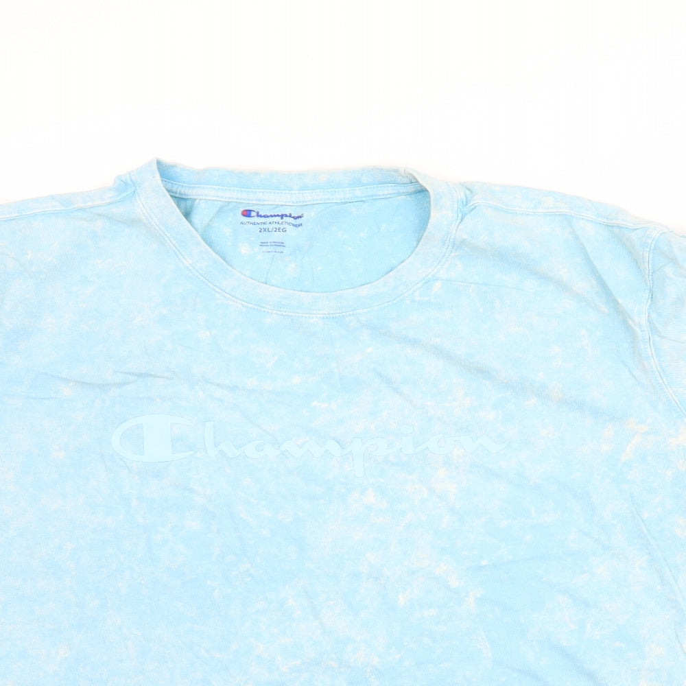 Champion Womens Blue   Basic T-Shirt Size 2XL