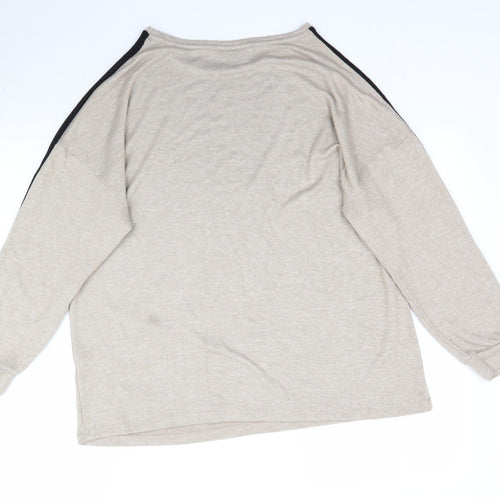 Papaya Womens Beige  Knit Pullover Jumper Size L