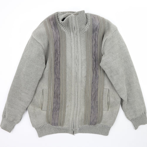 Charles Norton Womens Grey  Knit Cardigan Jumper Size L