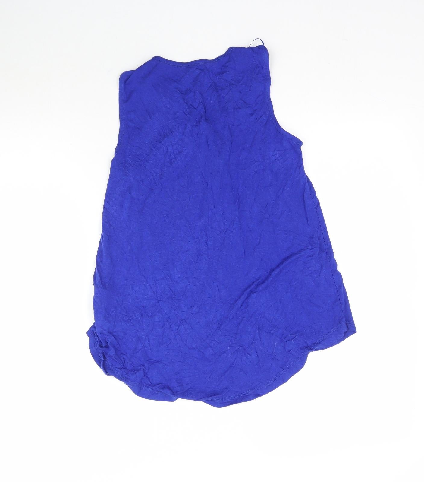 Peacocks Womens Blue   Basic Tank Size 10  - Lace up