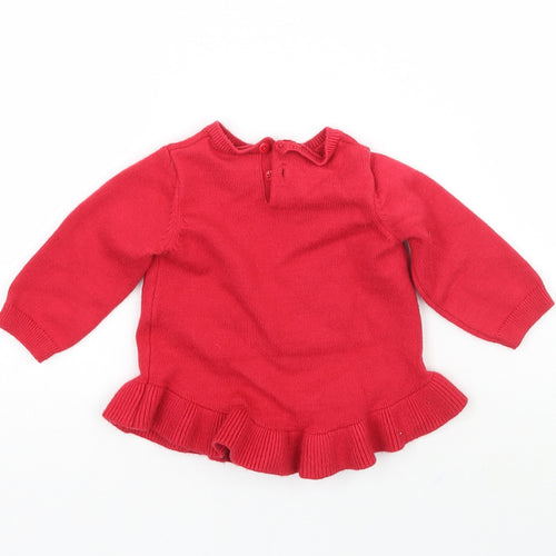 Disney Girls Red  Knit Basic Casual Size 0-3 Months  - Minnie Mouse