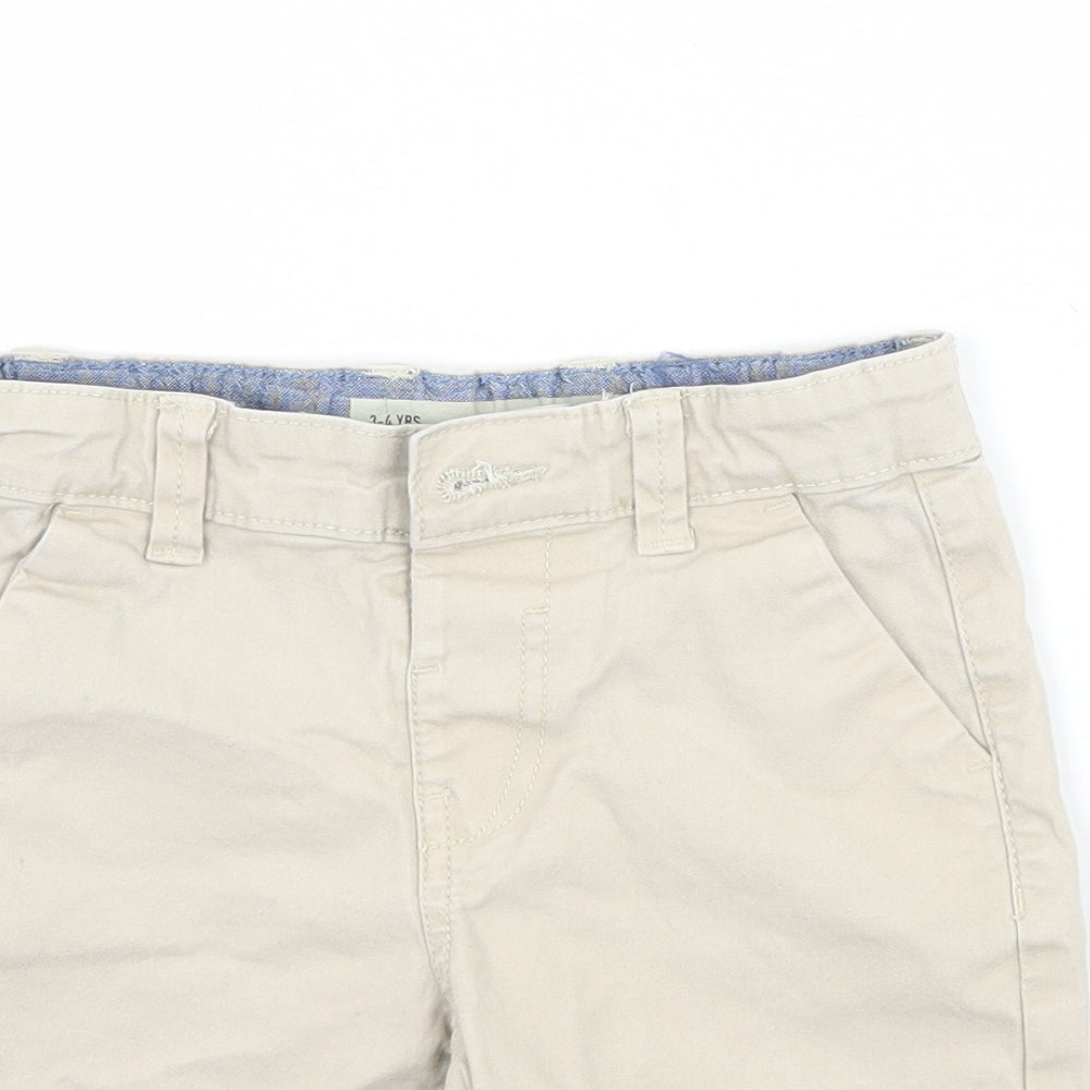 Denim & Co. Boys Beige   Bermuda Shorts Size 3-4 Years