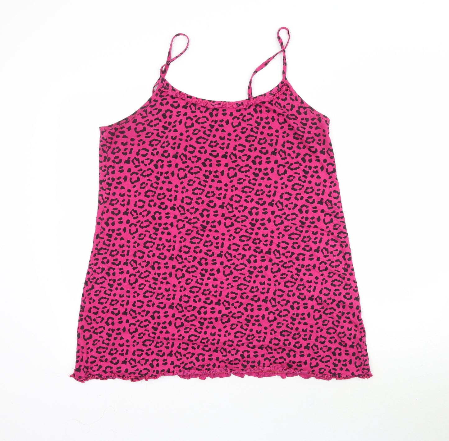 Bella Beau Womens Pink Animal Print  Camisole Tank Size S