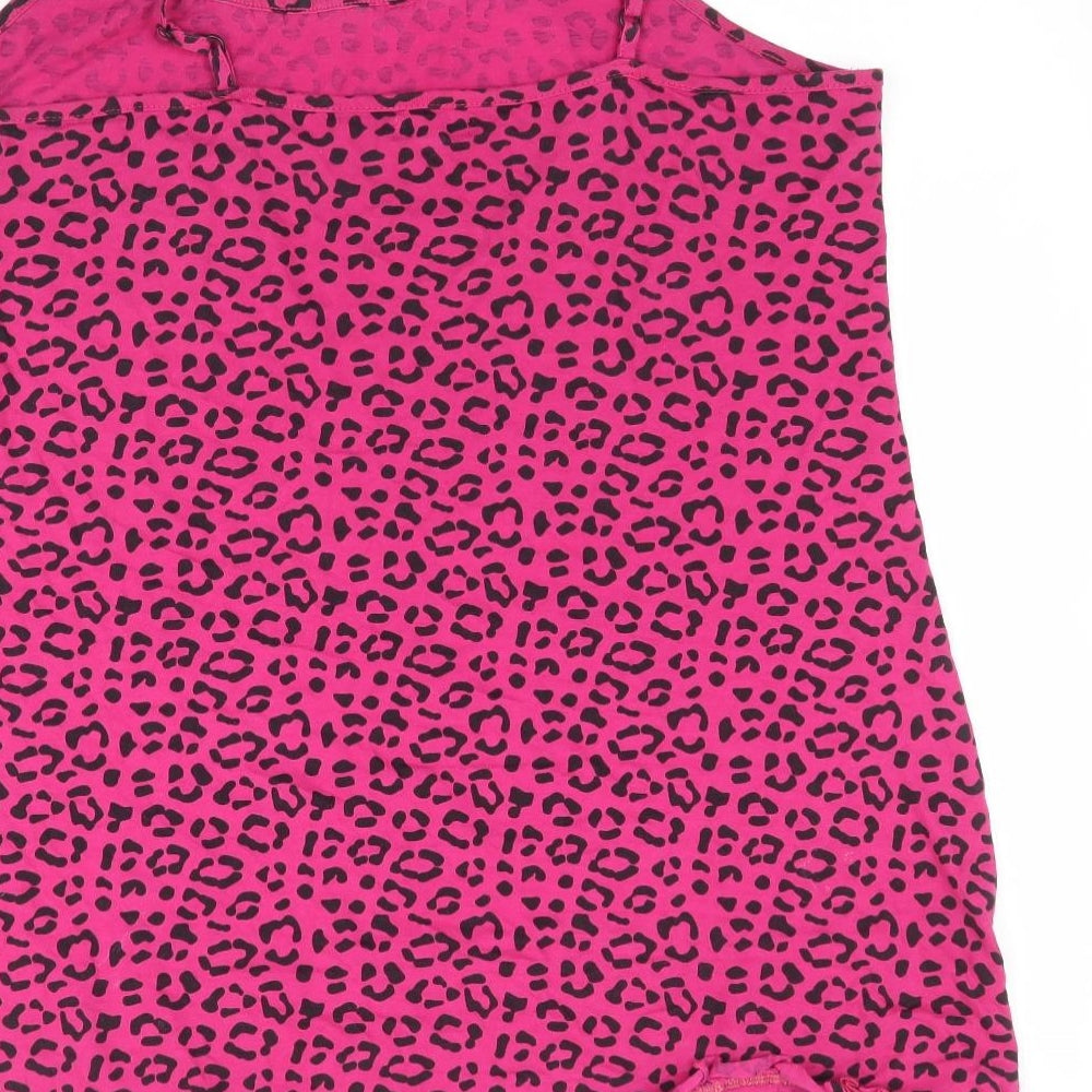 Bella Beau Womens Pink Animal Print  Camisole Tank Size S