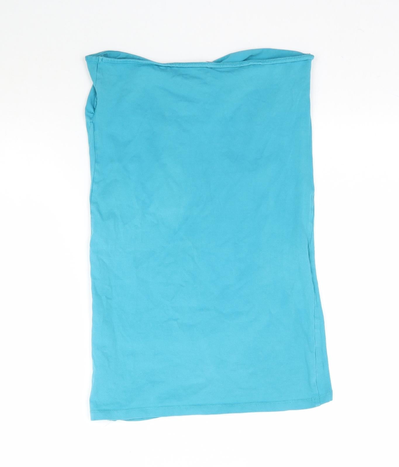 Evie Womens Blue   Basic Blouse Size 14  - Tube top