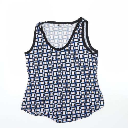Dorothy Perkins Womens Multicoloured Geometric  Basic Tank Size 14