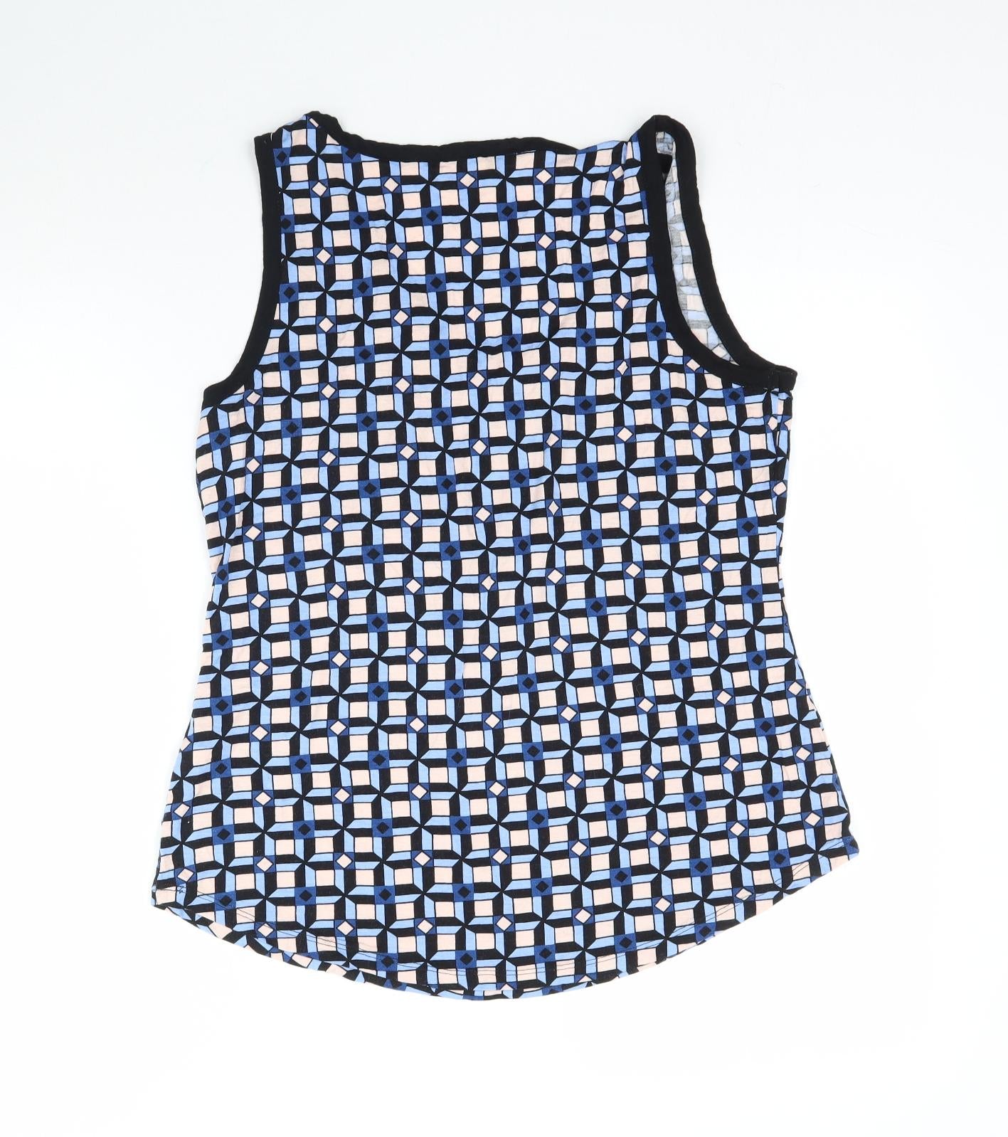Dorothy Perkins Womens Multicoloured Geometric  Basic Tank Size 14