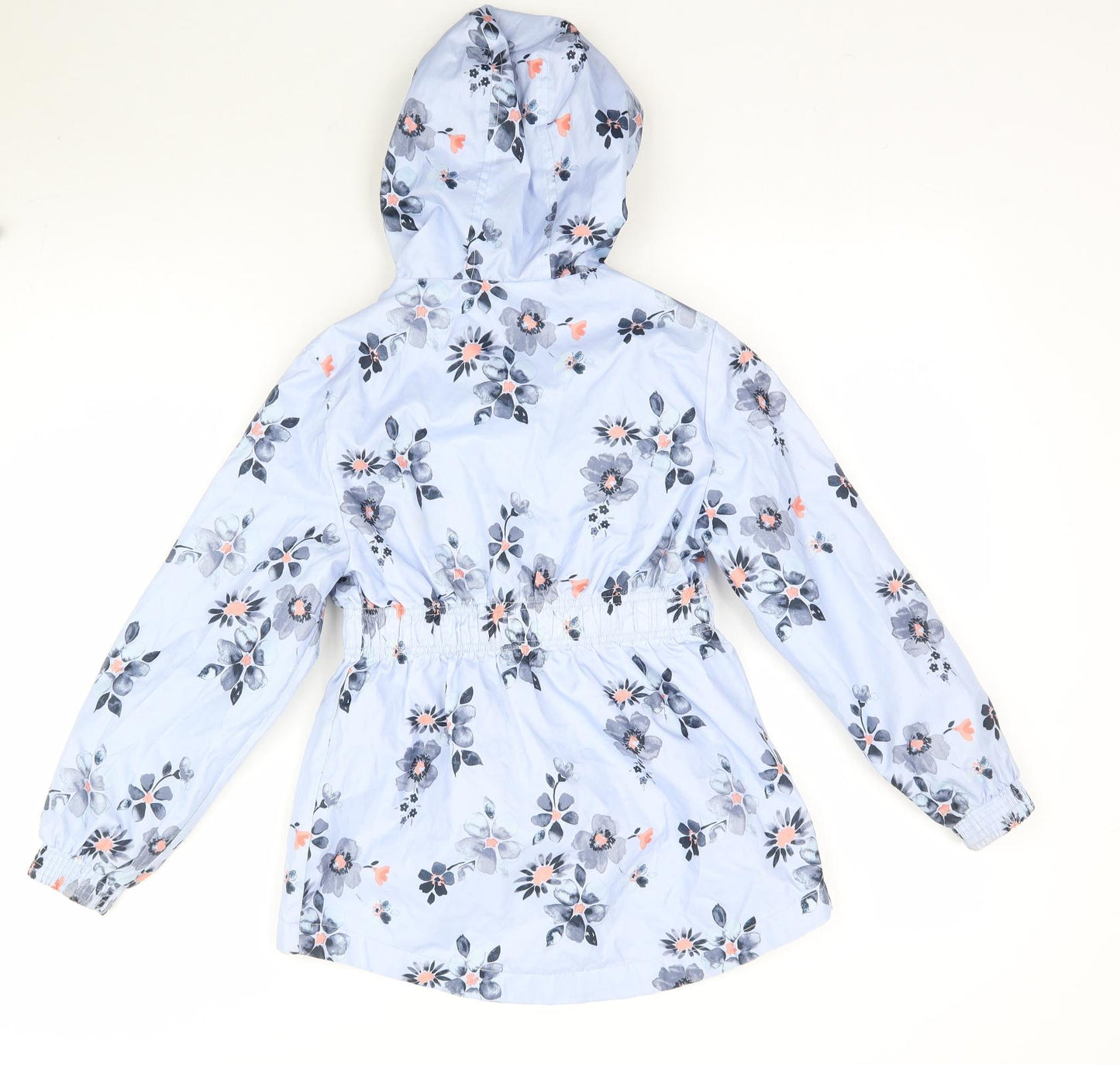George Girls Blue Flecked  Rain Coat Coat Size 7-8 Years