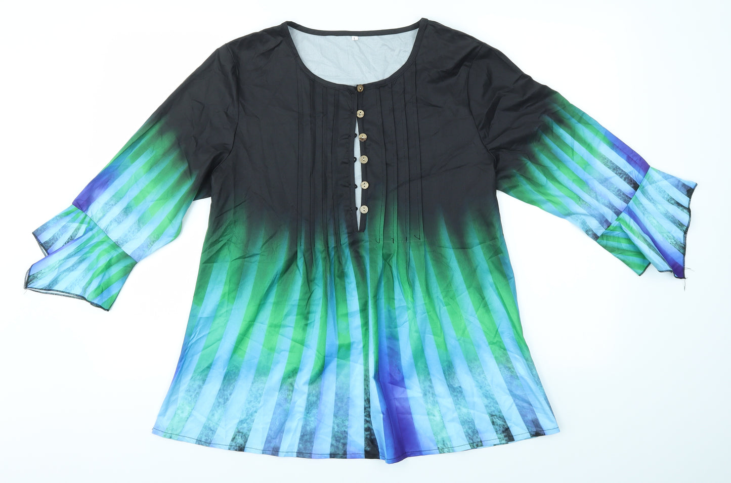 Preworn Womens Multicoloured   Basic Blouse Size L  - Flare Sleeve