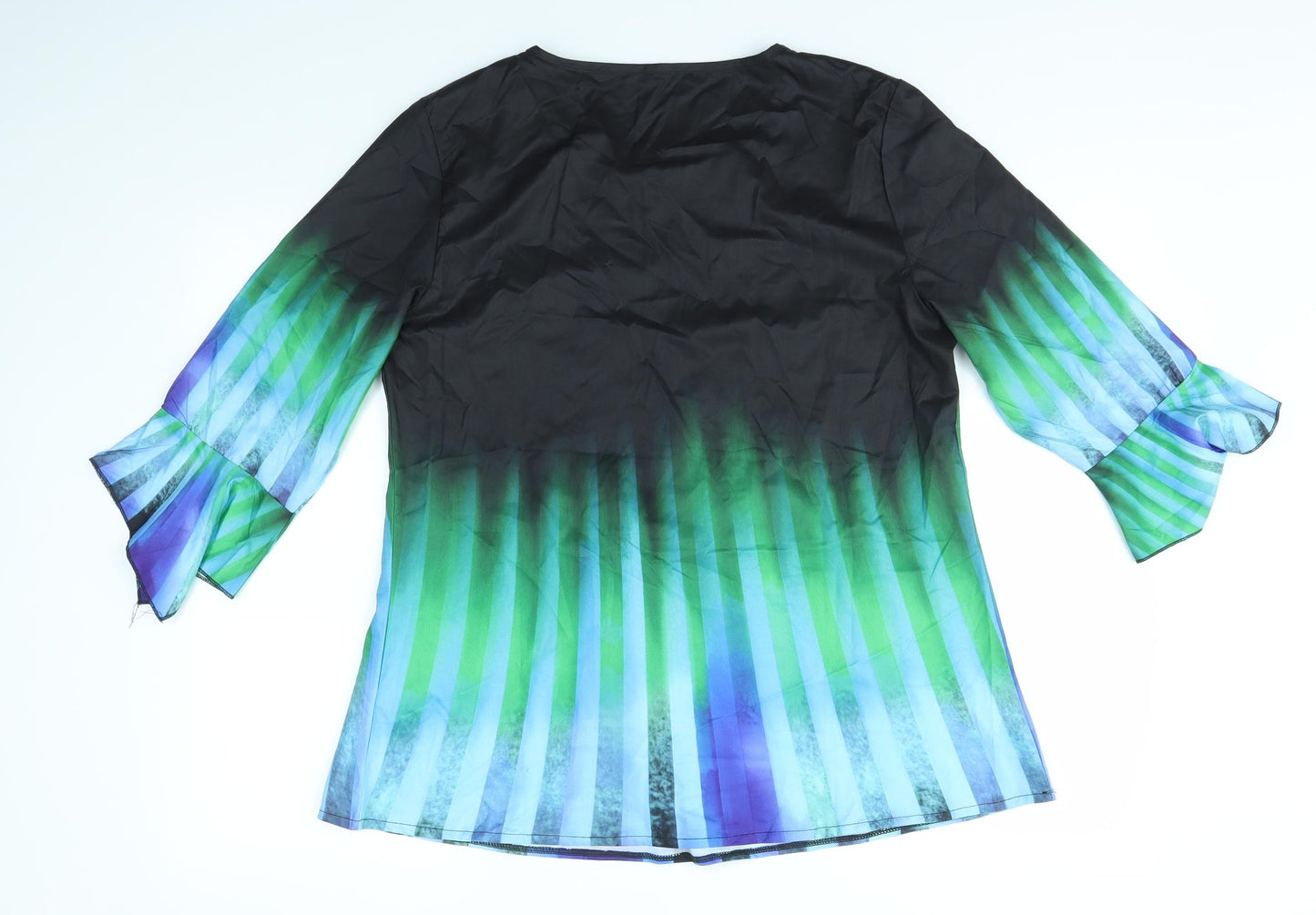 Preworn Womens Multicoloured   Basic Blouse Size L  - Flare Sleeve